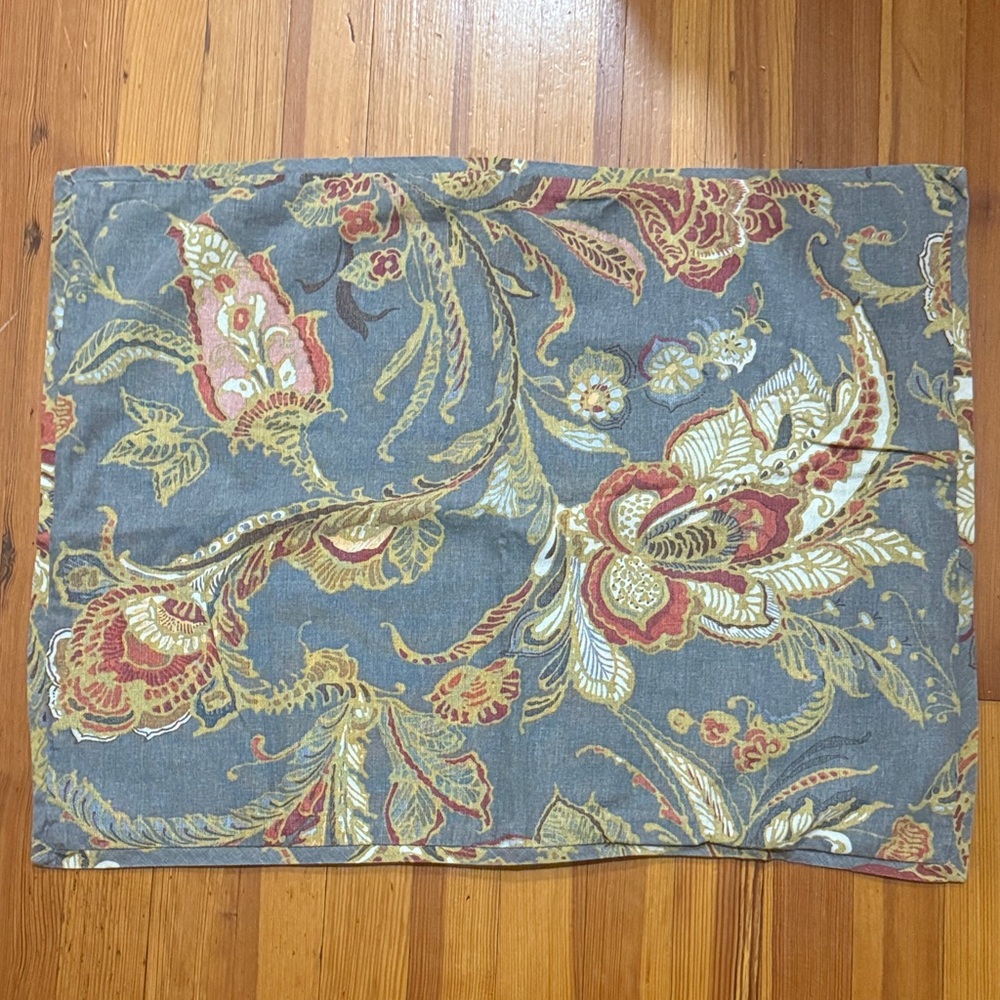 Pottery Barn Preston Palampore linen and Cotton Standard Sham